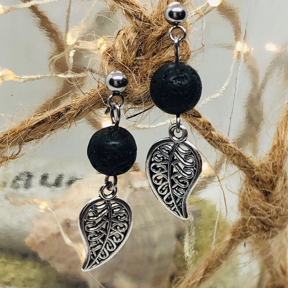Leaf Aromatherapy Earrings - Picture 1 of 1
